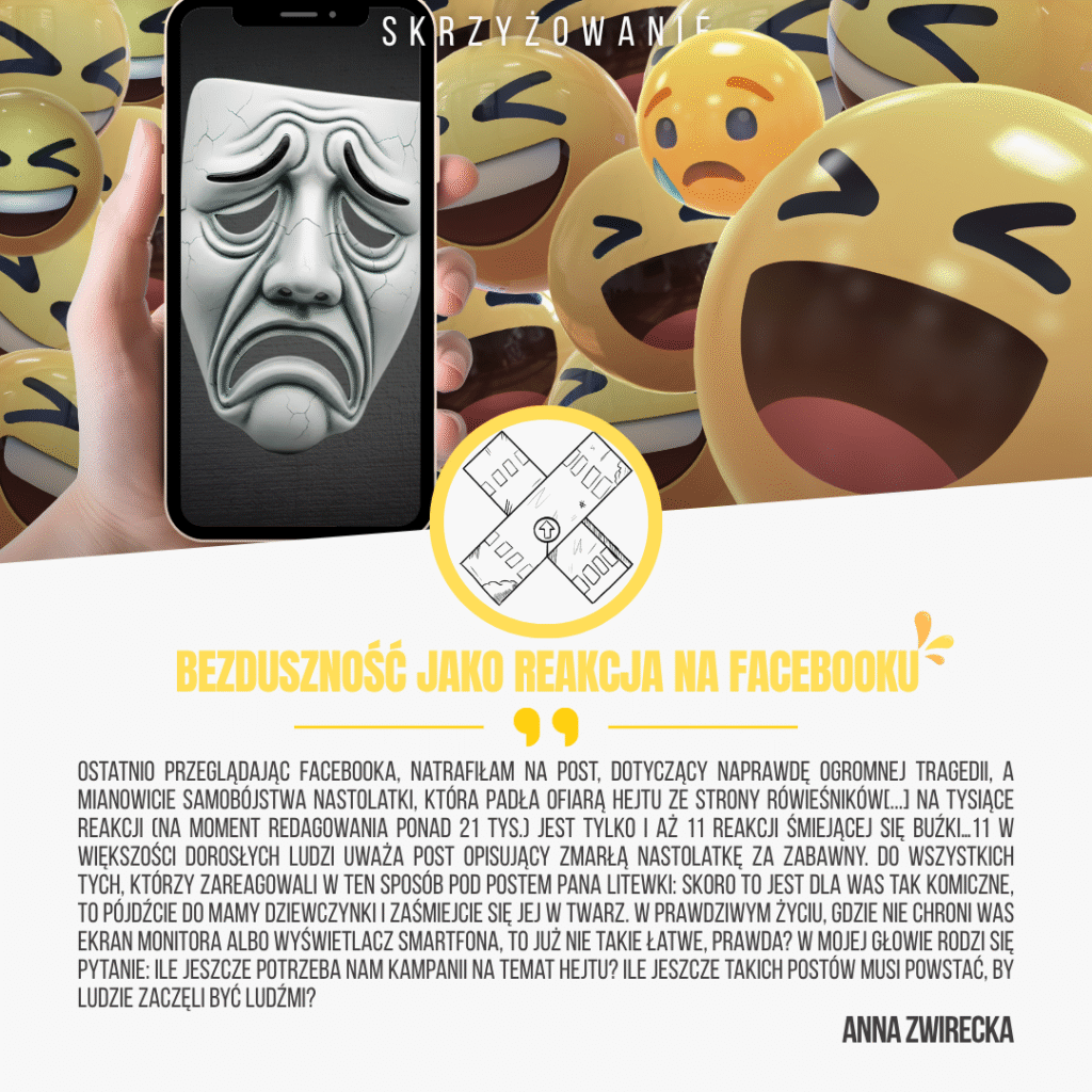 Ha ha pod postem - bezduszność jako reakcja na Facebooku reakcja ha ha facebook