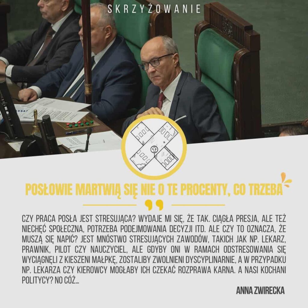 POSŁOWIE MARTWIĄ SIĘ NIE O TE PROCENTY CO TRZEBA czarzasty alkohol sejm